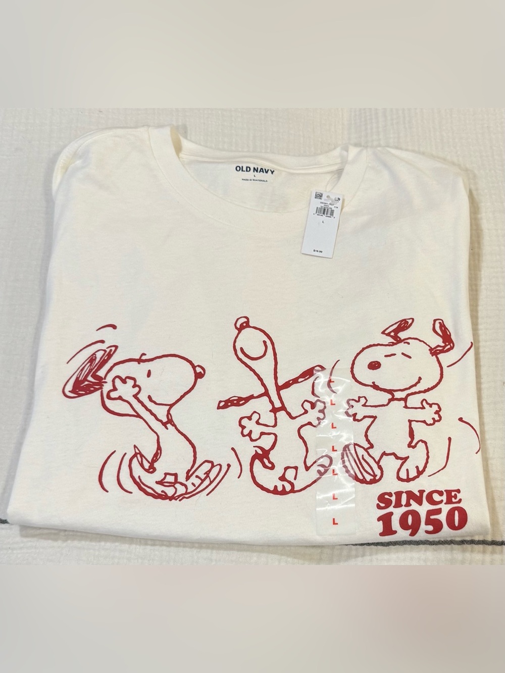 NWTs Peanuts (Old Navy) Sz. L Short sleeve T-shirt.